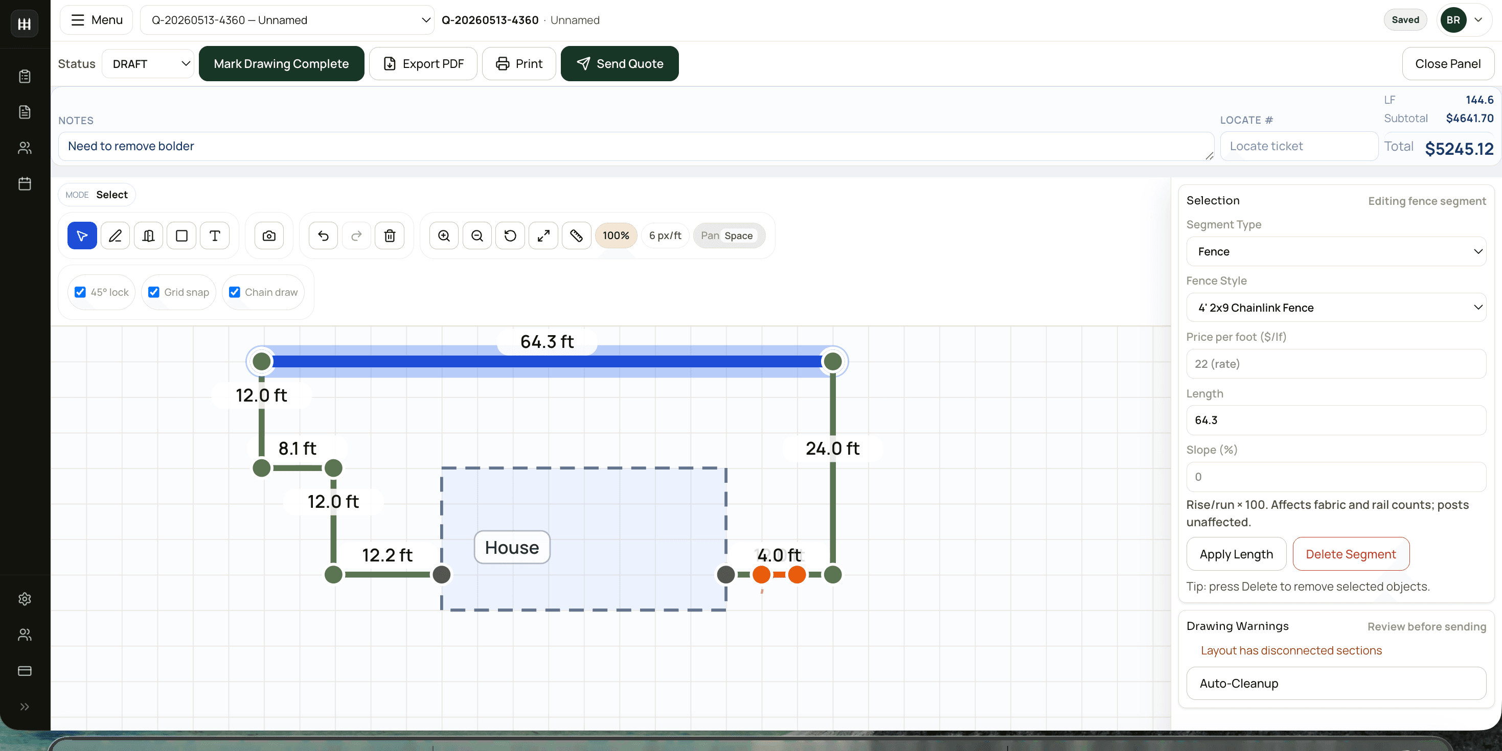Wood Fence Estimator: Posts, Pickets & Rails From a Sketch | FenceTracer